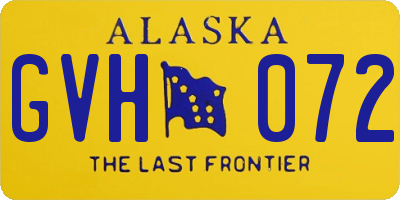 AK license plate GVH072