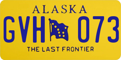 AK license plate GVH073