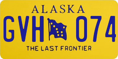 AK license plate GVH074