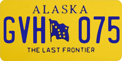 AK license plate GVH075