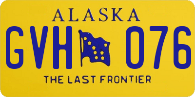 AK license plate GVH076