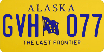 AK license plate GVH077