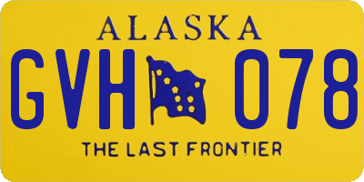 AK license plate GVH078