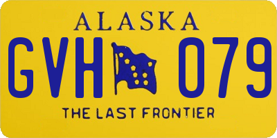 AK license plate GVH079