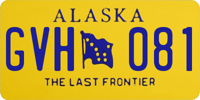 AK license plate GVH081