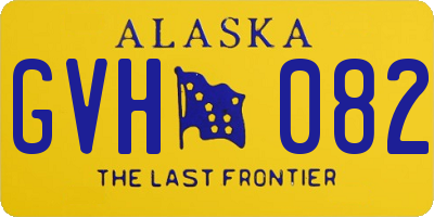 AK license plate GVH082