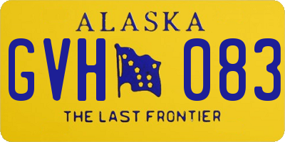 AK license plate GVH083