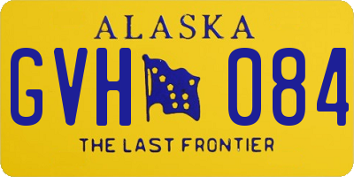 AK license plate GVH084