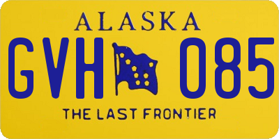 AK license plate GVH085