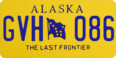 AK license plate GVH086