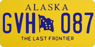 AK license plate GVH087