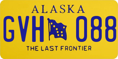 AK license plate GVH088