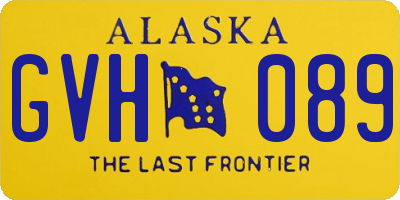 AK license plate GVH089