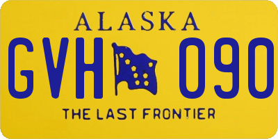 AK license plate GVH090