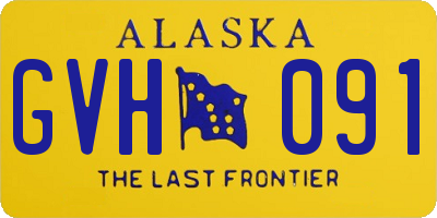 AK license plate GVH091