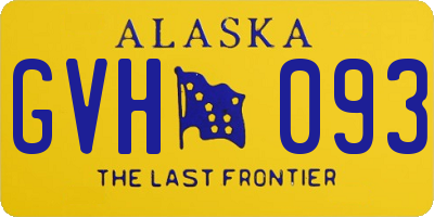 AK license plate GVH093