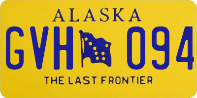 AK license plate GVH094