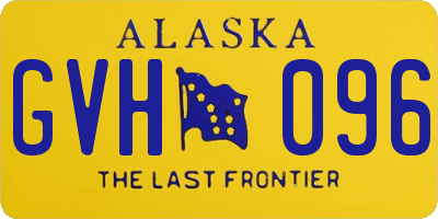 AK license plate GVH096