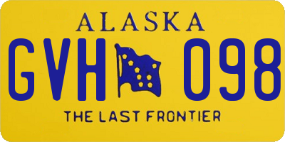 AK license plate GVH098