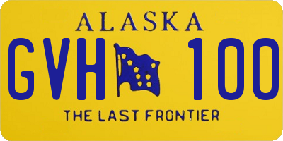 AK license plate GVH100