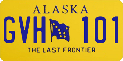 AK license plate GVH101