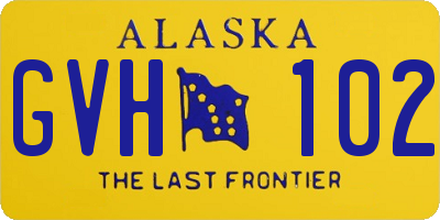 AK license plate GVH102