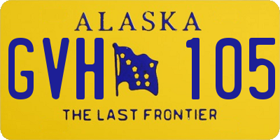 AK license plate GVH105