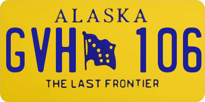 AK license plate GVH106