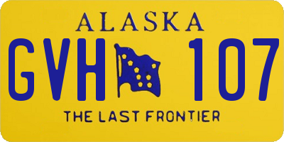 AK license plate GVH107