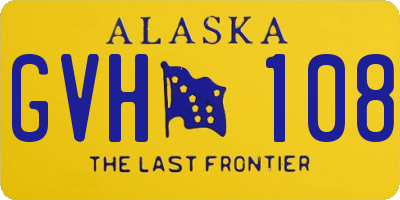 AK license plate GVH108