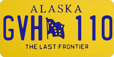 AK license plate GVH110