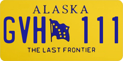 AK license plate GVH111