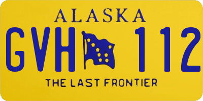 AK license plate GVH112