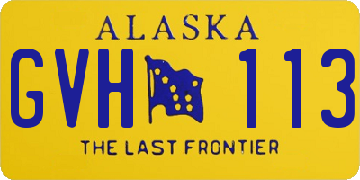 AK license plate GVH113