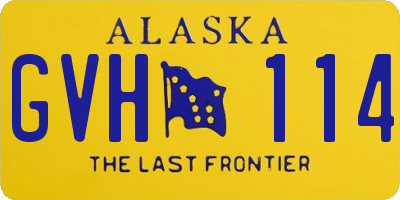 AK license plate GVH114