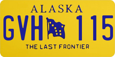 AK license plate GVH115