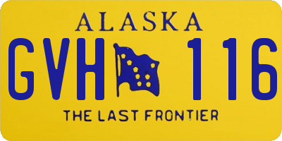 AK license plate GVH116