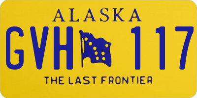 AK license plate GVH117