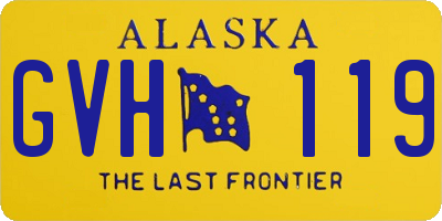 AK license plate GVH119