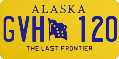 AK license plate GVH120