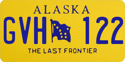 AK license plate GVH122