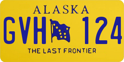 AK license plate GVH124