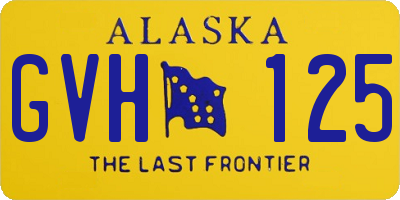 AK license plate GVH125