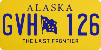 AK license plate GVH126