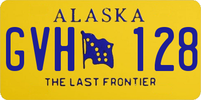 AK license plate GVH128