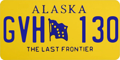 AK license plate GVH130