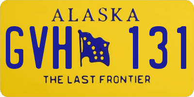 AK license plate GVH131