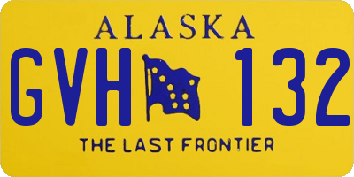 AK license plate GVH132