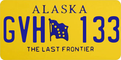 AK license plate GVH133