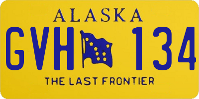 AK license plate GVH134